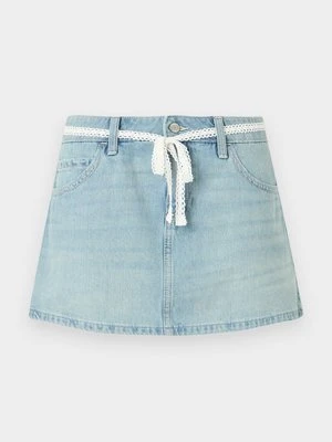 Spódnica jeansowa Hollister Co. jasnoniebieski denim