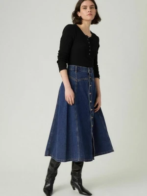 Spódnica jeansowa Levi's niebieski denim