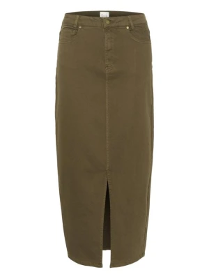 Spódnica jeansowa My Essential Wardrobe oliwkowy