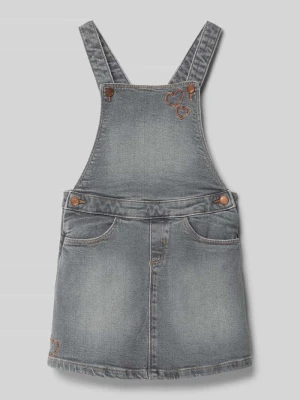 Zdjęcie produktu Spódnica jeansowa na szelkach o kroju regular fit z mieszanki bawełny z haftem s.Oliver RED LABEL