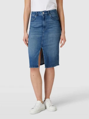 Spódnica jeansowa o długości do kolan z rozcięciem Joop!
