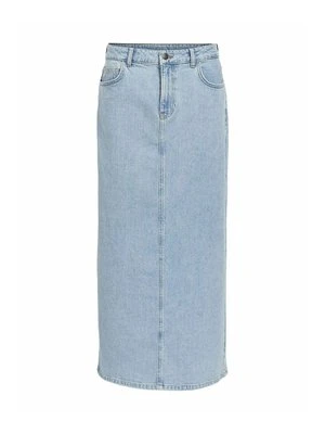 Spódnica jeansowa Object jasnoniebieski denim
