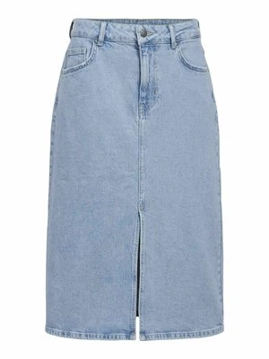 Spódnica jeansowa Object jasnoniebieski denim