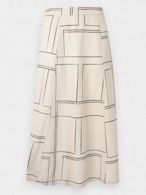 Spódnica jeansowa Object taupe