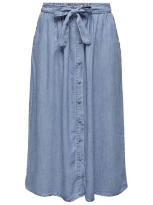 Spódnica jeansowa Only jasnoniebieski denim
