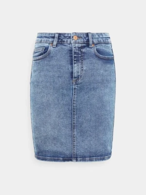 Spódnica jeansowa Pieces jasnoniebieski denim