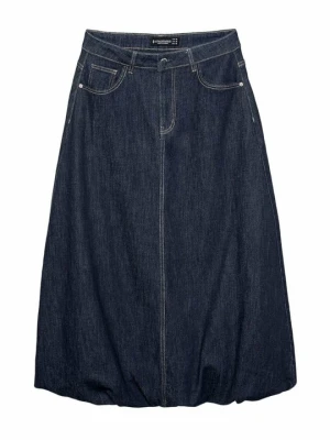 Spódnica jeansowa Stradivarius granatowy