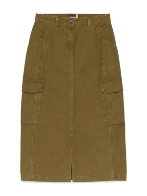 Spódnica jeansowa Timberland oliwkowy