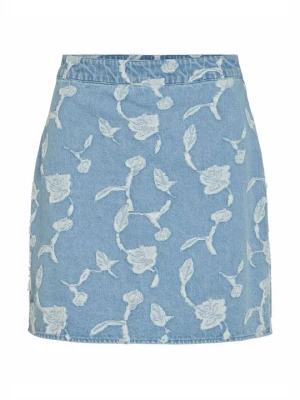 Spódnica jeansowa Vila niebieski denim