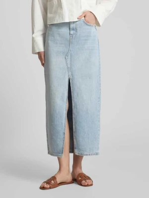 Spódnica jeansowa z 5 kieszeniami model ‘GONNA LUNGA’ Liu Jo White