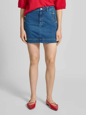 Spódnica jeansowa z bawełny z guzikami Gant