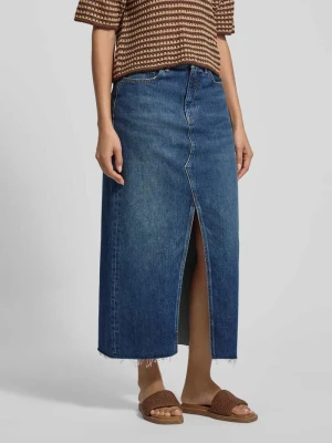 Spódnica jeansowa z efektem znoszenia i rozcięciem Polo Ralph Lauren