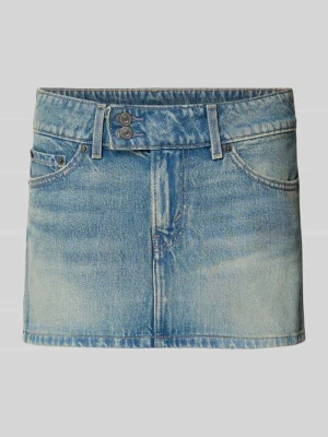 Spódnica jeansowa z efektem znoszenia i wpuszczanymi kieszeniami Levi's®