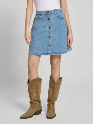 Spódnica jeansowa z listwą guzikową model 'RONNIE' Noisy May