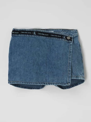Spódnica jeansowa z tyłem w kontrastowym kolorze Calvin Klein Jeans