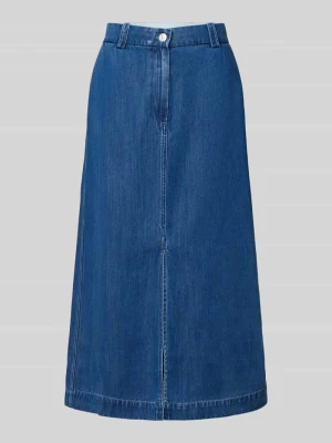 spódnica jeansowa z zapięciem na guzik i zamek błyskawiczny model 'SATOVES' Samsøe Samsøe