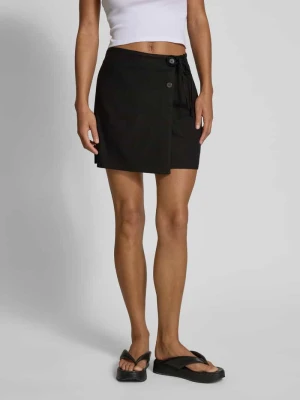 Spódnica kopertowa rozkloszowana o kroju oversized z mieszanki wiskozy i lnu model ‘CARO’ Only