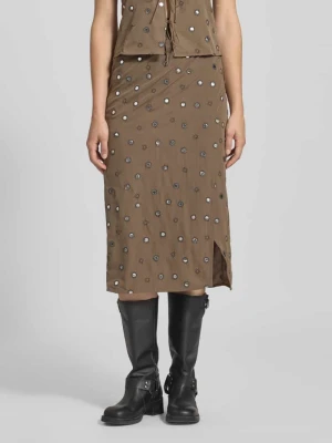 Spódnica kopertowa z haftami model ‘Salem’ Weekday