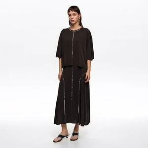 Spódnica lejąca cekiny czarna efekt sprania BIMBA Y LOLA