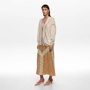 Spódnica litera A koronki toffee BIMBA Y LOLA