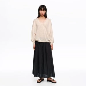 Spódnica litera A maxi rozcięcie czarna BIMBA Y LOLA