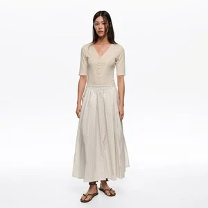 Spódnica litera A paski kość słoniowa BIMBA Y LOLA