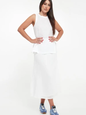 Spódnica lniana midi Beth ECOALF