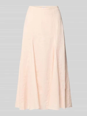 Spódnica lniana o linii a ze szwami działowymi Emily Van den Bergh