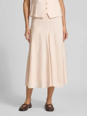 Spódnica lniana o linii a ze szwami działowymi Emily Van den Bergh