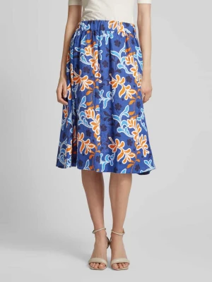 Spódnica lniana z nadrukiem na całej powierzchni model ‘Washer!’ seidensticker