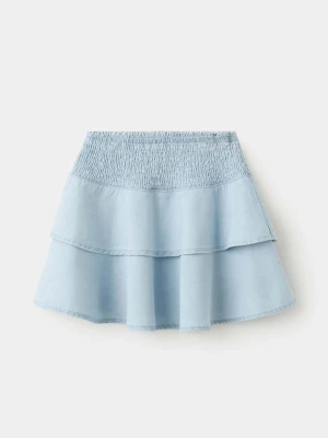 Spódnica z lyocellu z falbanami jasnoniebieski - Dzieci - lata - MANGO KIDS