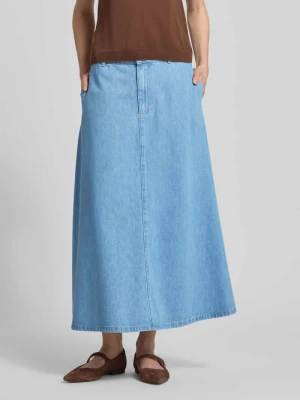 Spódnica maxi w stylu denim z domieszką lyocellu comma