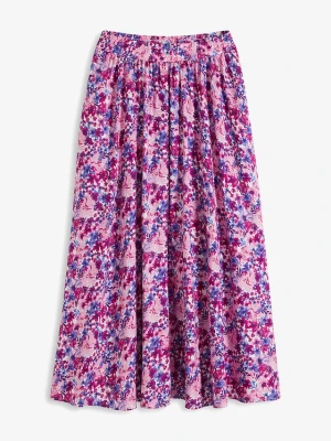Spódnica maxi z czystej wiskozy BonPrix fioletowy