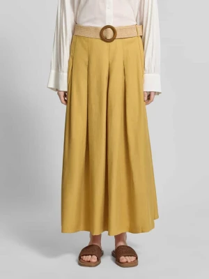 Spódnica maxi z mieszanki lyocellu z paskiem o splatanym wyglądzie Apricot