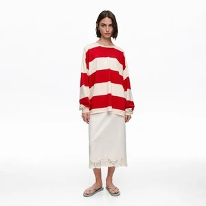 Spódnica midi koronka bawełna kość słoniowa BIMBA Y LOLA