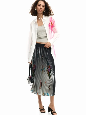 Spódnica midi o fakturze arty Desigual