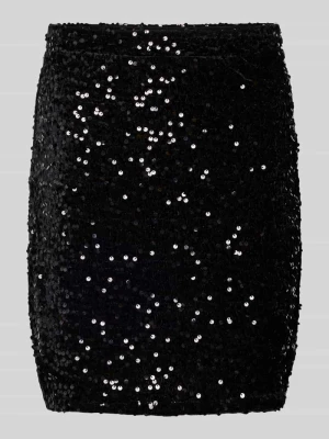 Spódnica midi o kroju podkreślającym sylwetkę z cekinowym obszyciem model ‘KAM’ Pieces