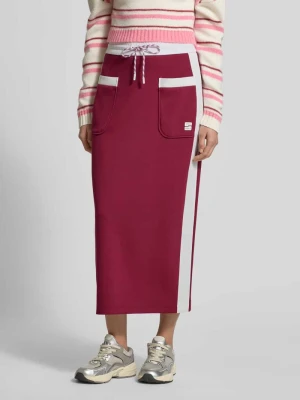 Spódnica midi o kroju straight fit z nadrukiem z logo Marc Cain