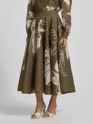 Spódnica midi o linii a z kontrafałdami w pasie Model „JANGO” Essentiel Antwerp