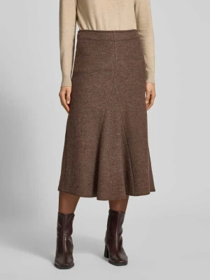 Spódnica midi o linii A z mieszanki wiskozy i wełny Christian Berg Woman