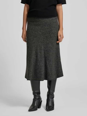 Spódnica midi o linii A z mieszanki wiskozy i wełny Christian Berg Woman