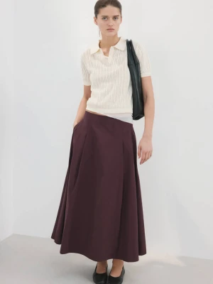 Spódnica midi o rozszerzanym kroju kasztanowy - Kobieta - - MANGO