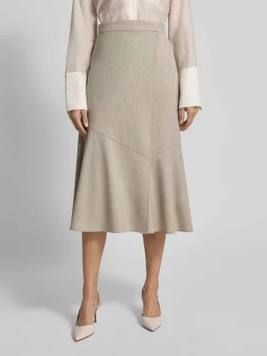 Spódnica midi rozkloszowana z czystej wiskozy żywej wełny model ‘VULERAN’ Boss