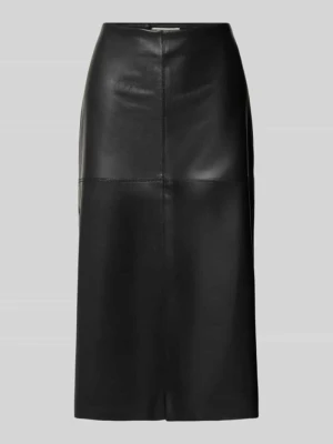 Spódnica midi rozkloszowana z imitacji gładkiej skóry s.Oliver RED LABEL