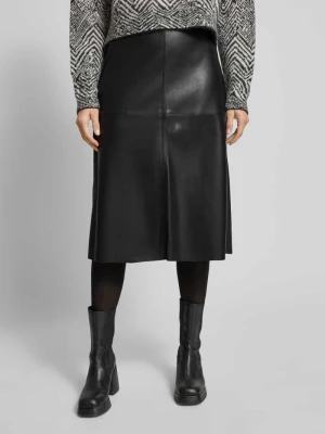 Spódnica midi rozkloszowana z imitacji gładkiej skóry s.Oliver RED LABEL
