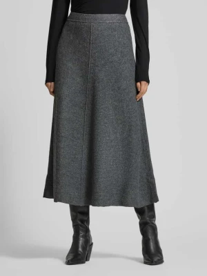 Spódnica midi rozkloszowana z mieszanki wiskozy i wełny Marc O'Polo