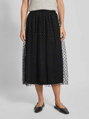 Spódnica midi rozkloszowana z półprzezroczystą spódnicą wierzchnią model ‘NETHA’ Vero Moda