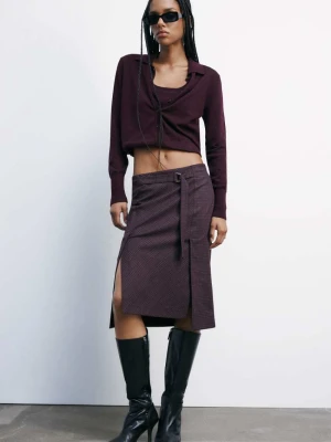 Spódnica midi w kratę PATRIZIA PEPE