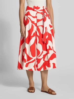 Spódnica midi w kroju regular fit z kwiatowym nadrukiem na całej powierzchni MORE & MORE