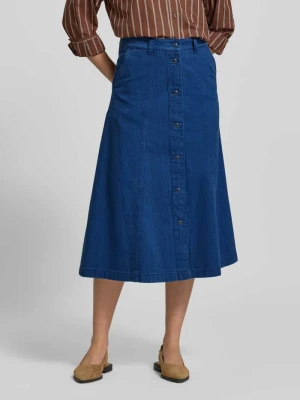 Spódnica midi w optyce denimu model 'Ally' mustang